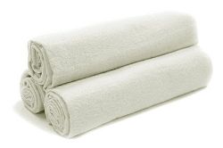 Tadpoles Organics Set of 3 Flannel Receiving Blankets, White