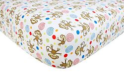 Trend Lab Flannel Crib Sheet, Monkey Print by Trend Lab