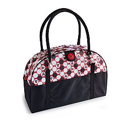 2 Red Hens Coop Carry-All Diaper Bag, Owl Dots