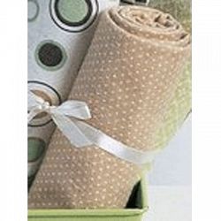 Carter's wrap-me-up receiving blanket-brown/sage circles (30 x 40) by Carter's