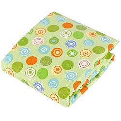 Kushies S330-C23 Fitted Crib Sheet, Crazy C. Green