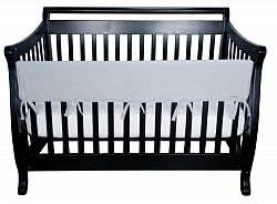 Trend Lab Gray Fleece CribWrap Wide Rail Cover for Crib Front/Back, Gray