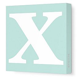 Avalisa Stretched Canvas Lower Letter X Nursery Wall Art, Seagreen, 36 x 36