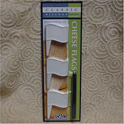 Cheese Marker Cheese Flags/Labels with Erasable Pen, Set of 6 [Kitchen]