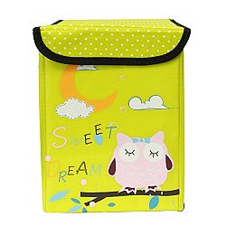 Wrapables Children's Owl Fabric Storage Bin for Clothes and Toys, Yellow