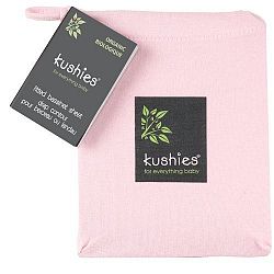 Kushies Organic Jersey Bassinet Fitted Sheet, Light Pink by Kushies