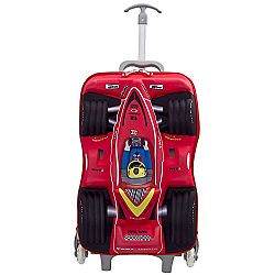 Kids Cartoon Sport Car Luggage Trolley Attachable Backpack Case Travel Bag K1996