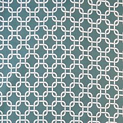 SheetWorld Fitted Portable / Mini Crib Sheet - Seafoam Blue Links - Made In USA