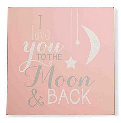 Mud Pie Plaque, To The Moon, Pink