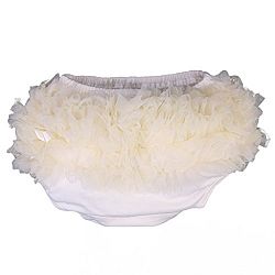 SODIAL(R) Baby Girl Ruffle Panties Bloomers Diaper Cover S (Creamy)