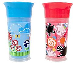 Sassy Insulated Grow Up Cup, Pink/Blue, 9 Ounce