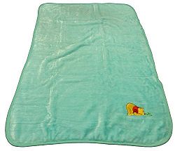 Disney Winnie the Pooh Decorative Baby Blanket Throw - Mint w/ Inch Worm