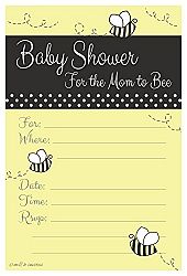 Bumble Bee Baby Shower Invitations - Fill In Style (20 Count) With Envelopes