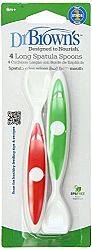Dr. Browns Designed To Nourish Long Spatula Spoon, Colors May Vary - 8 Count by Dr. Brown's