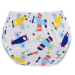 Aivtalk Baby Kids Potty Training Pants Cloth Diaper Washable, Airplane Print, S
