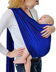 Cuby Breathable Baby Carrier Mesh Fabric, Ideal For Summers/ Beachhe Adjustable Ring Sling Baby Carrier. Ergo Friendly (Blue)