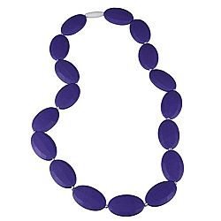 Phifo Silicone Teething Necklace with Baby-safe Jewelry Bpa-free, Best Soothing Method, Teething Necklace for Mom (Deep Blue)