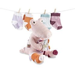 Baby Aspen Croc in Socks Plush Toy and Baby Socks Gift Set, Pink (Discontinued by Manufacturer)