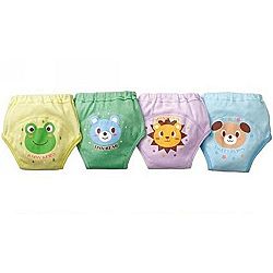 GVESS 4 X Baby Toddler Boys Cute 4 Layers Potty Training Pants Reusable(M)
