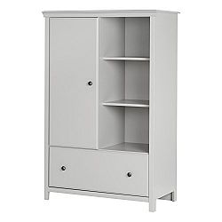South Shore Furniture Cotton Candy Armoire with Drawer, Soft Gray
