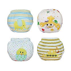 Babyfriend Cotton Baby Trainers Potty Training Pants With Cute Embroidery 4 Pack