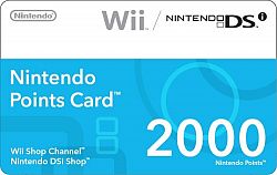 Nintendo Points Card 2000 - point pack
