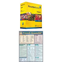 Rosetta Stone French Level 1-5 Set + French Grammar Bundle