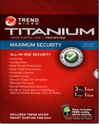 Trend Micro, Inc. Micro Titanium Maximum Security 2012 - 3 Users (3 Pc, 1 Mac)