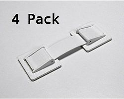 Parent Units Electronic Equipment Safety Straps- WHITE (4 Pack)