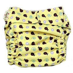 CuteyBaby All-in-One Washable Diaper, Ladybugs