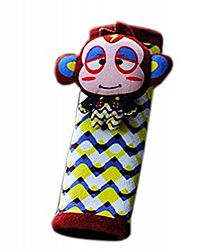 Creative Safe Car Soft Seat Belt Strap Cover, Lovely Catoon Monkey, Brown