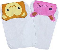 2 Cute Dear/Rabbit Baby Cotton Gauze Towel Wipe Sweat Absorbent Cloth Mat Towel
