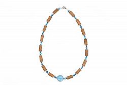 Healing Hazel Hazelwood Women Teens Necklace Metallic Blue Swarovski Crystal Pendant 16-Inch