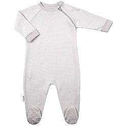 Kushies Baby Everyday Layette Sleeper, Grey Stripe, 6 Months, 1 Pack