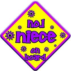 Non personalised FLORAL NO.1 NIECE novelty baby on board car window sign. by Just The Occasion