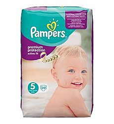 Pampers Active Fit Size 5 (Junior) Carry Pack 20 Nappies - Pack of 6