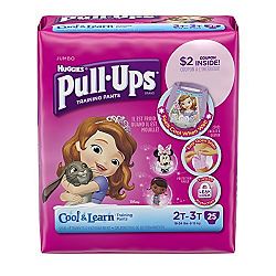 Pull-Ups Training Pants with Cool and Learn for Girls 2T-3T, 25 Count