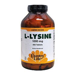 Country Life L-Lysine - 1000 mg 250 tabs