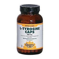 Country Life L-Tyrosine Caps - 500 mg 100 vcaps