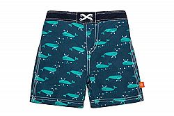 Lassig Splash and Fun Baby Board Shorts boys UV-protection 50+, blue whale, M/12 Months