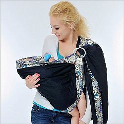 Ibetter Sling Ring Baby Stretchy Carrier - Vintage Washed-Out - Comfortable for Your Baby - Breastfeeding Privacy - One Size Fits All - Easy On Your Back (deep blue)