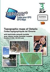 Toponav 3d Topographic maps of Ontario for Garmin GPS