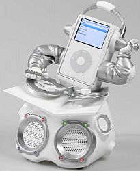 KNG FUNKit DJ Animated Speaker System for iPod (Silver)