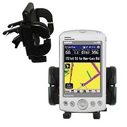 Gomadic Air Vent Clip Based Cradle Holder Car / Auto Mount for the Garmin iQue M4 - Lifetime Warranty