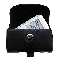 Gomadic Brand Horizontal Black Leather Carrying Case For The Memorex MMP8575 With Integrated Belt Loop And Optional Belt Clip H3C0DJ1HX-1615
