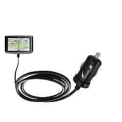 Gomadic Intelligent Compact Car / Auto DC Charger for the Magellan Maestro 4040 - 2A / 10W power at half the size. Uses Gomadic TipExchange Technology