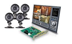 Lorex QLR0444 4 Port PCI Video Card Security with 4 Cameras (Color)