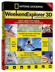 National Geographic TOPO! Weekend Explorer 3D Salt Lake City Area/Wasatch Range/Uinta Mountains Map CD-ROM (Windows)