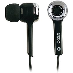 Coby CVE31BLK MP3 Super Bass Digital Stereo Earphones I Pod Ready Black Discontinued By Manufacturer H3C0CYER3-1610