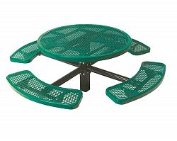 46-inch Commercial Round In-Ground Table in Green